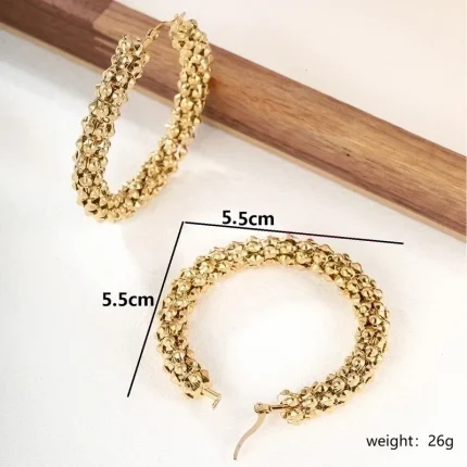 1-Pair-Exaggerated-Fashion-Triangle-Round-Plating-Stainless-Steel-18k-