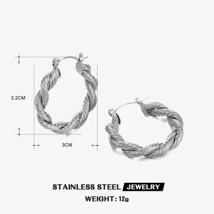 1-Pair-Ig-Style-Vintage-Style-Twist-Plating-Stainless-Steel-18k-Gold-Plated-Hoo