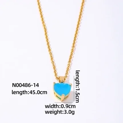 Elegant-Simple-Style-Heart-Shape-Stainless-Steel-Plating-Inla