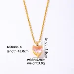 Elegant-Simple-Style-Heart-Shape-Stainless-Steel-Plating-Inla