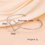 Simple-Style-Solid-Color-Stainless-Steel-Plating-18k-Gold-Plated-Bracelets