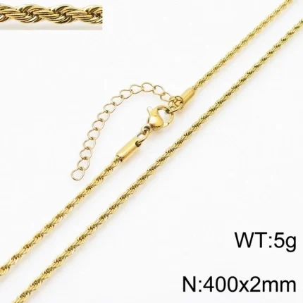 Simple-Style-Twist-Stainless-Steel-Plating-Necklace