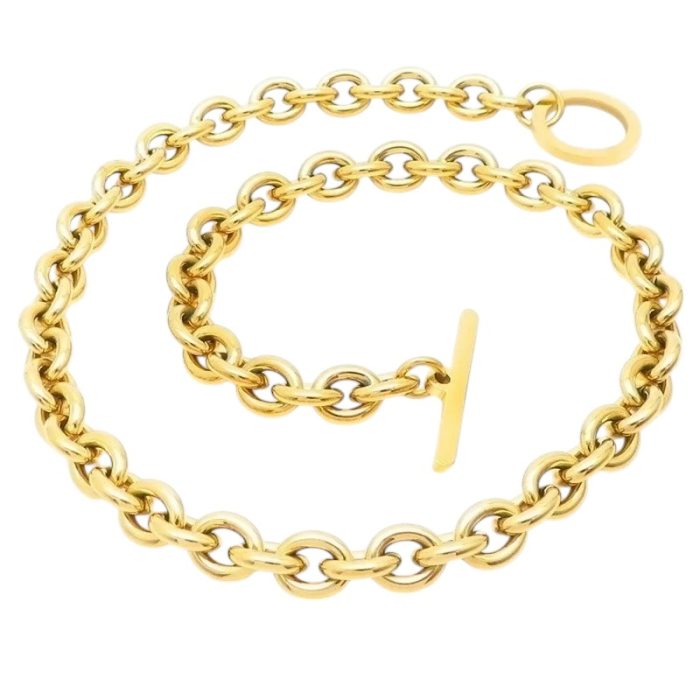 Wholesale-Fashion-Geometric-Stainless-Steel-Plating-Bracelets-Necklace_3-2